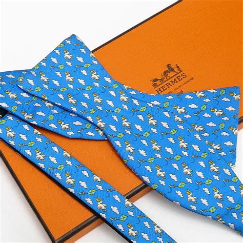 vintage hermes bow tie|Hermes bow tie for ladies.